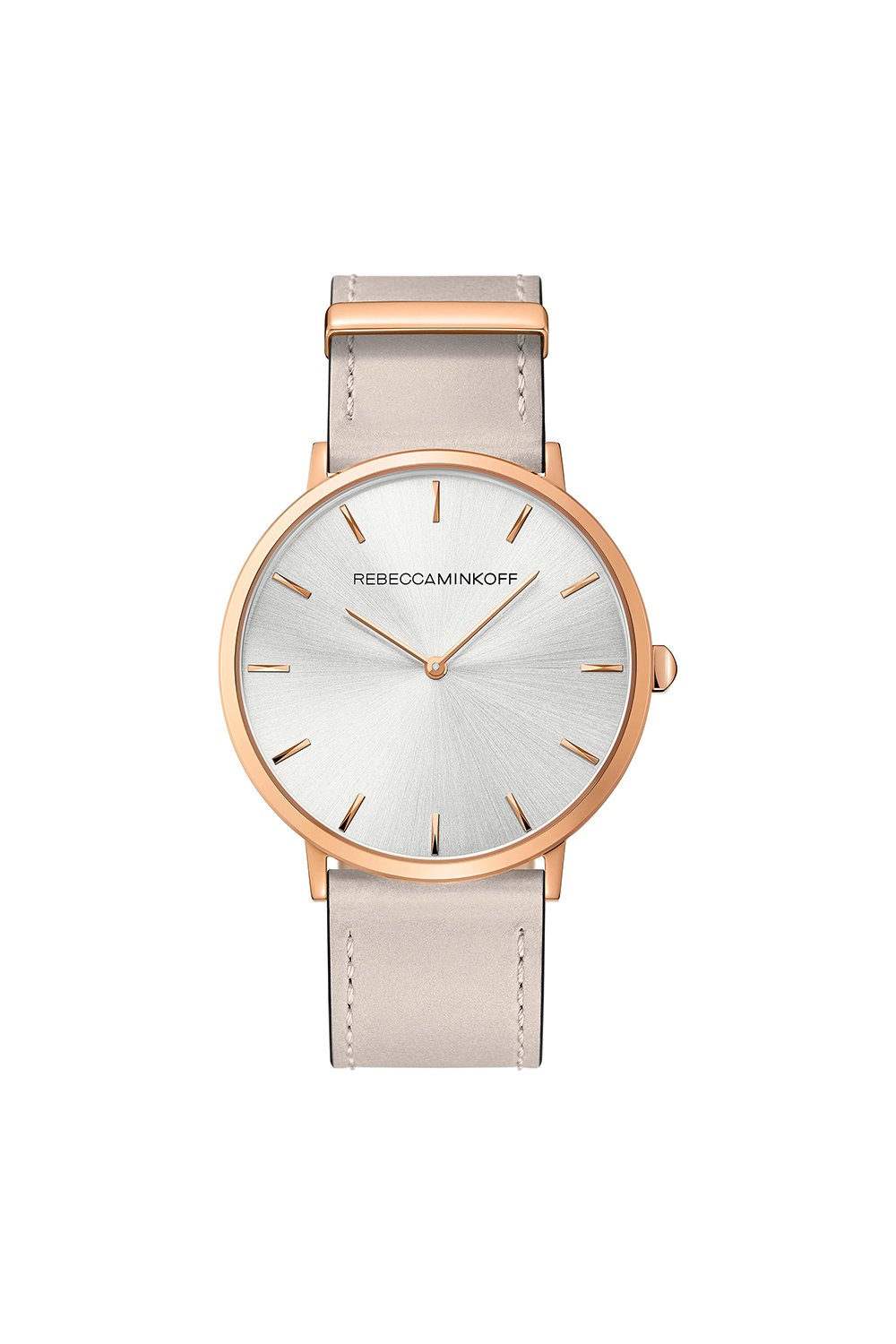 Major Rose Gold Tone Leather Watch, 40MM