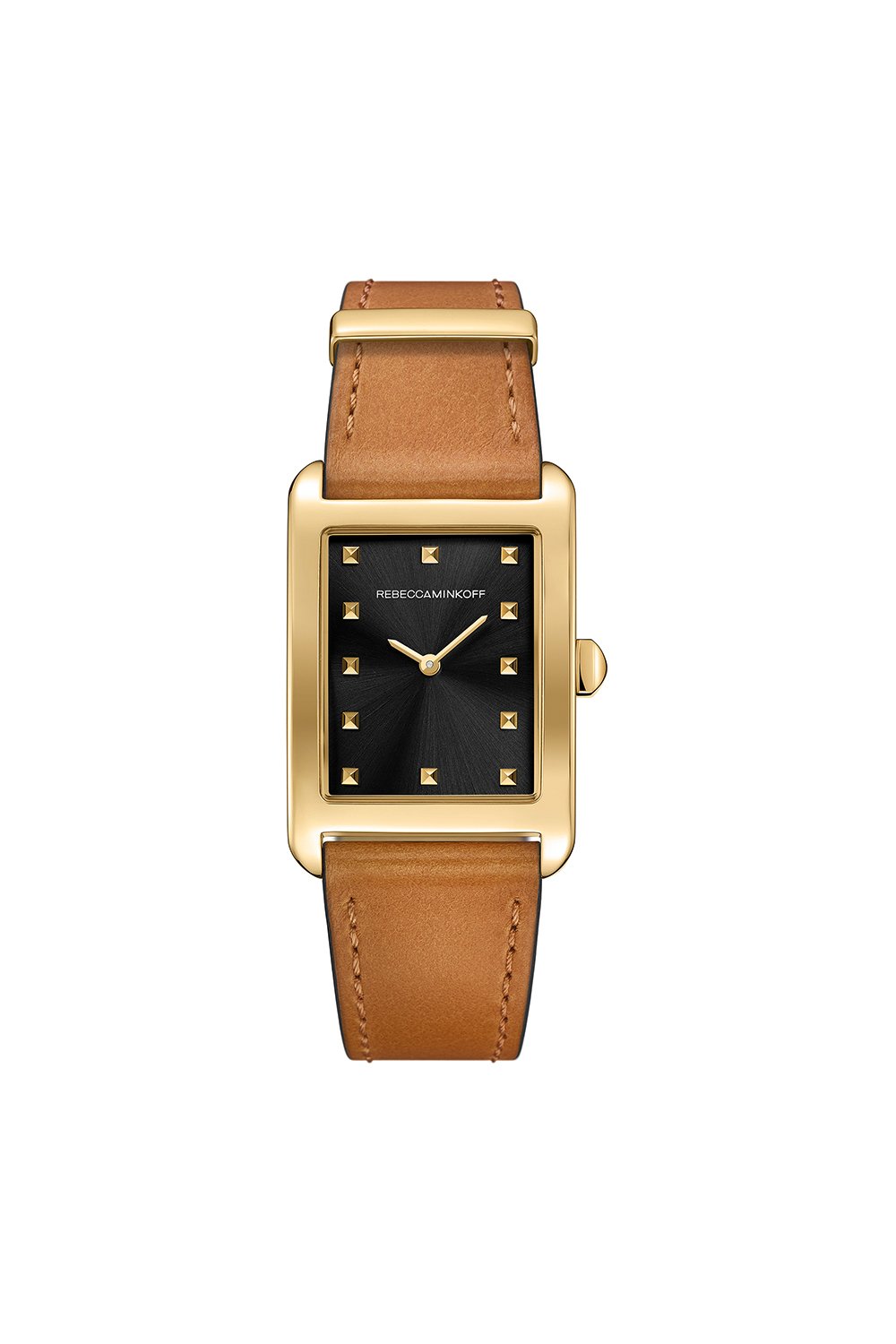 Moment Gold Tone Leather Watch, 26.5MMx38.5MM