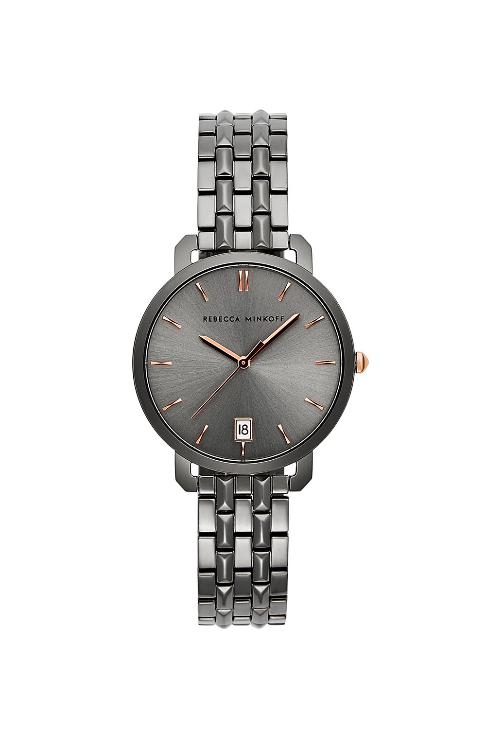 Billie Grey Ion Plated Tone Bracelet Watch, 34MM