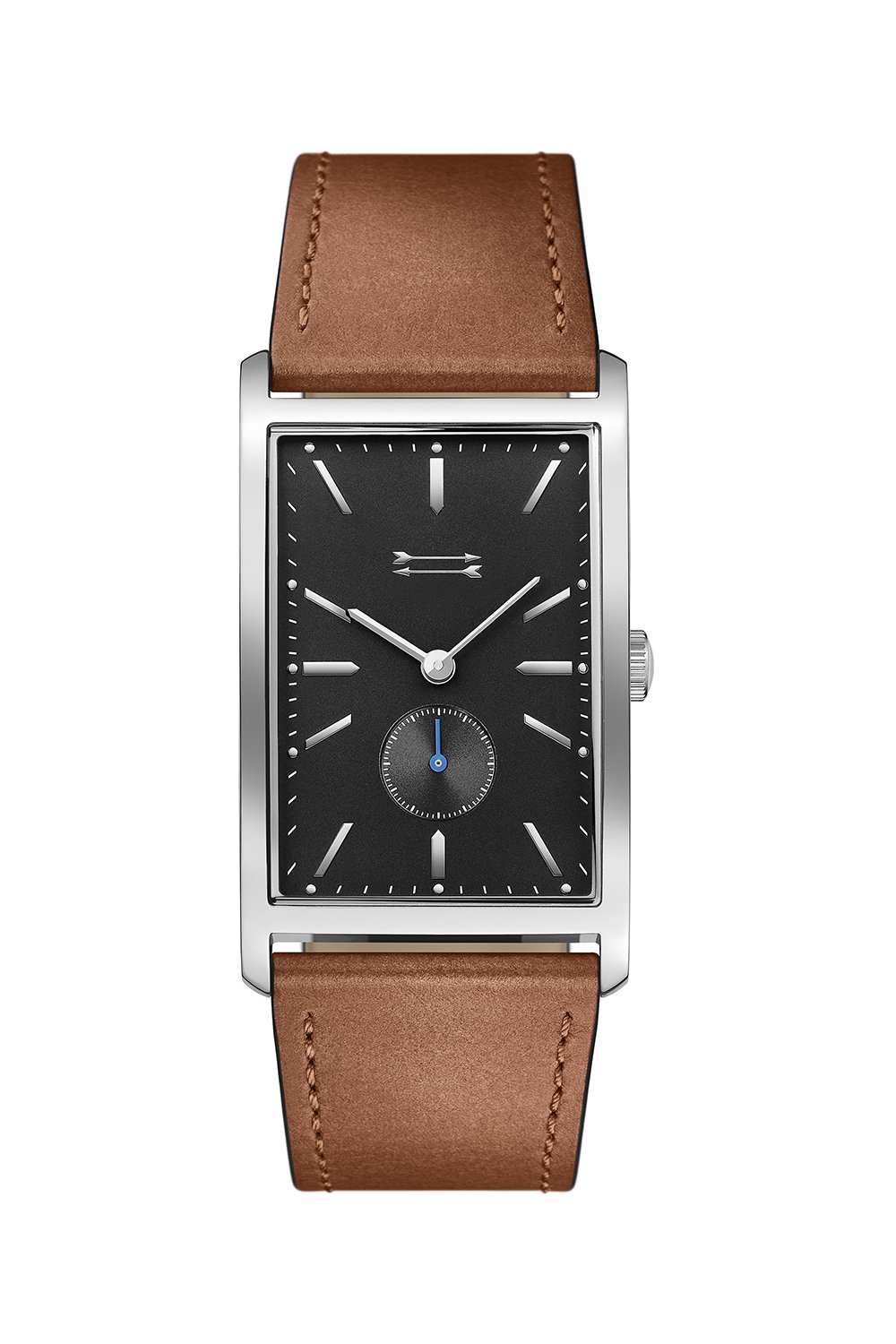 Pesaro Silver Tone Leather Watch, 27MM X 45.5MM