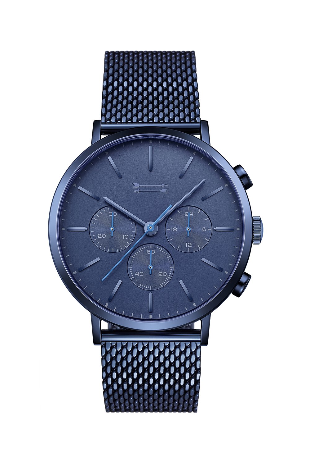 Griffith Blue Tone Mesh Bracelet Watch, 43MM