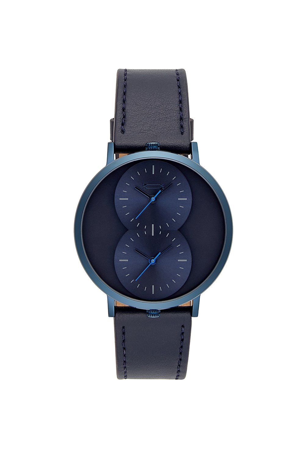 Griffith Blue Ion Plated Tone Blue Strap Watch, 43MM