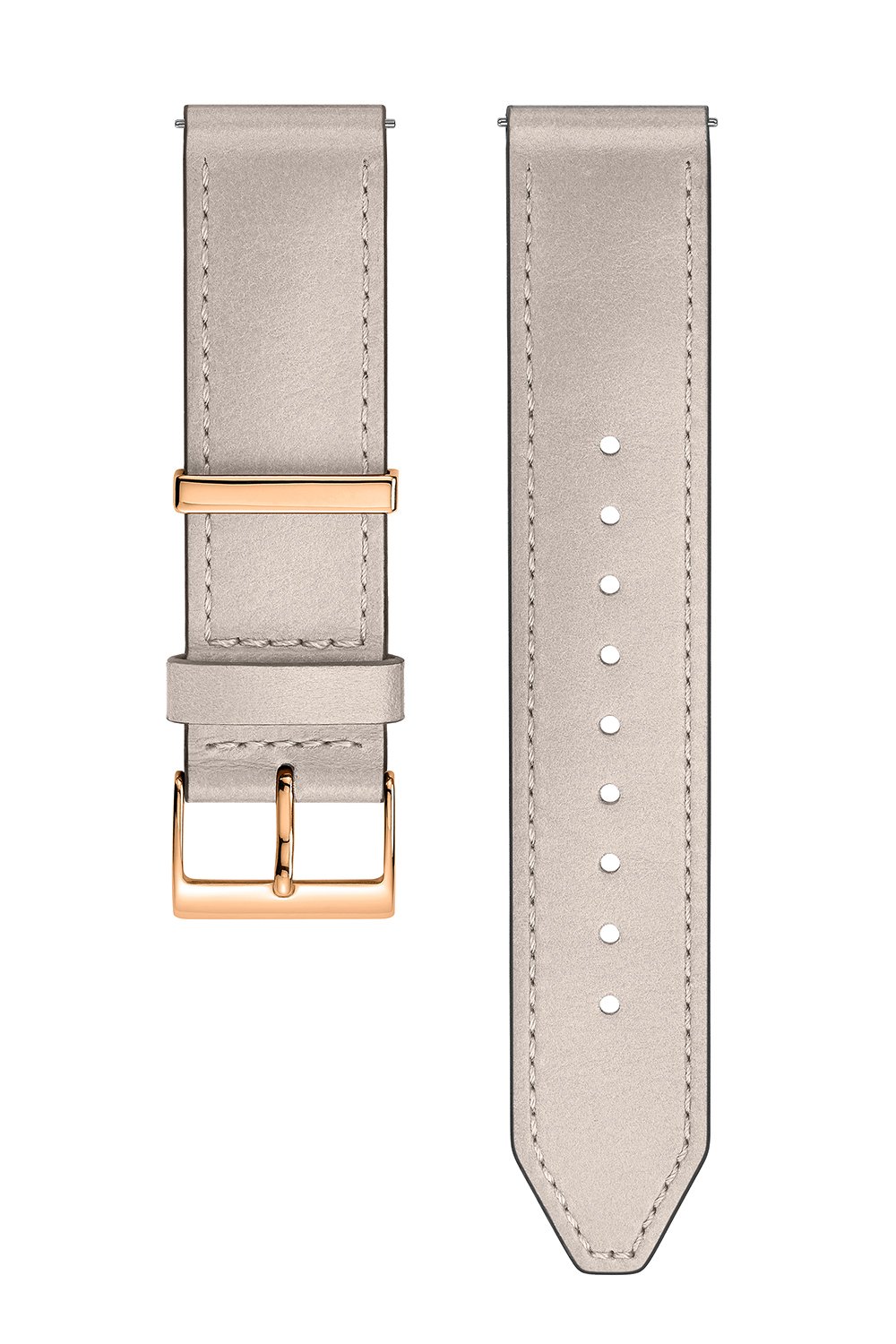 Gold Tone Leather Strap, 20MM