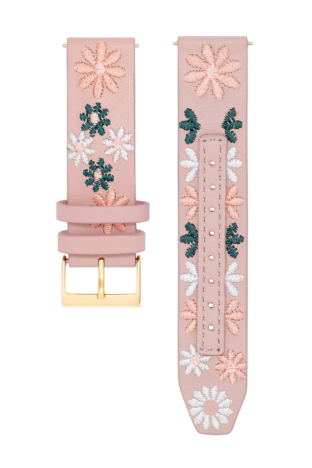Major Interchangeable Pink Floral Stitched Strap