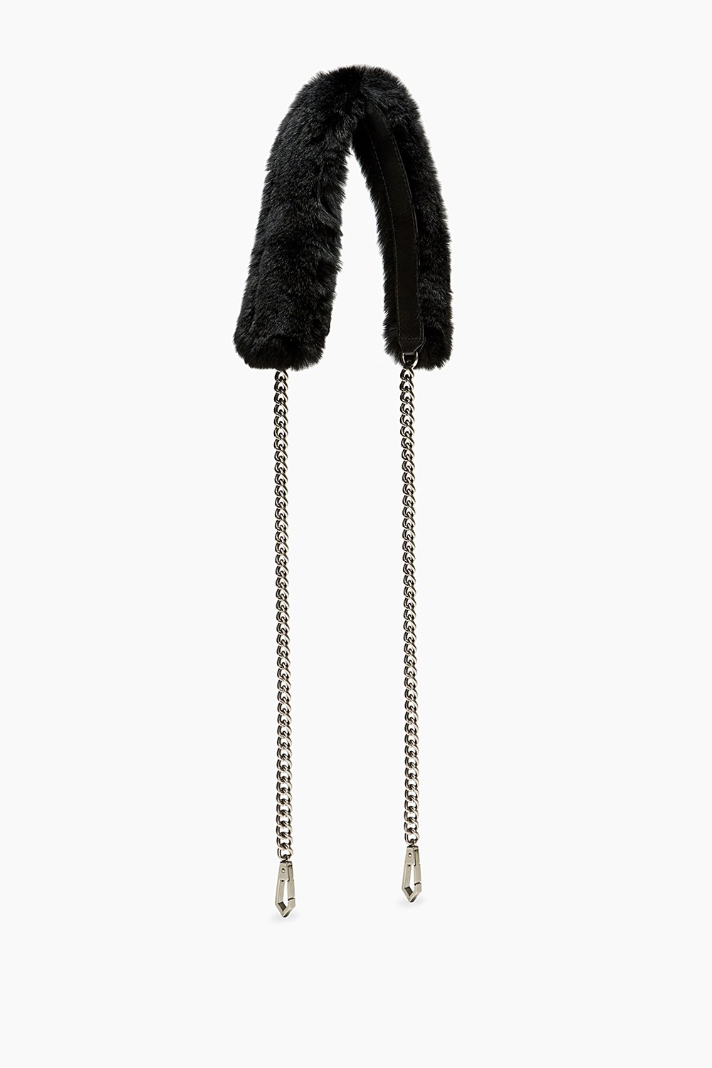 Fur Crossbody Strap With Chain
